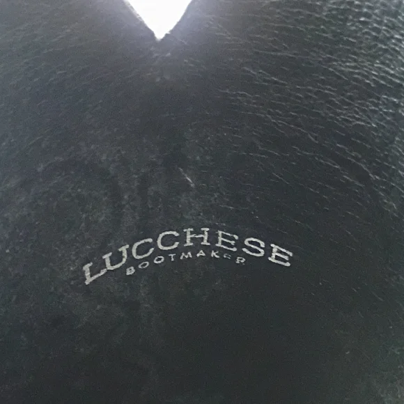 Lucchese Black and Brown Western Boots Guinine Caiman